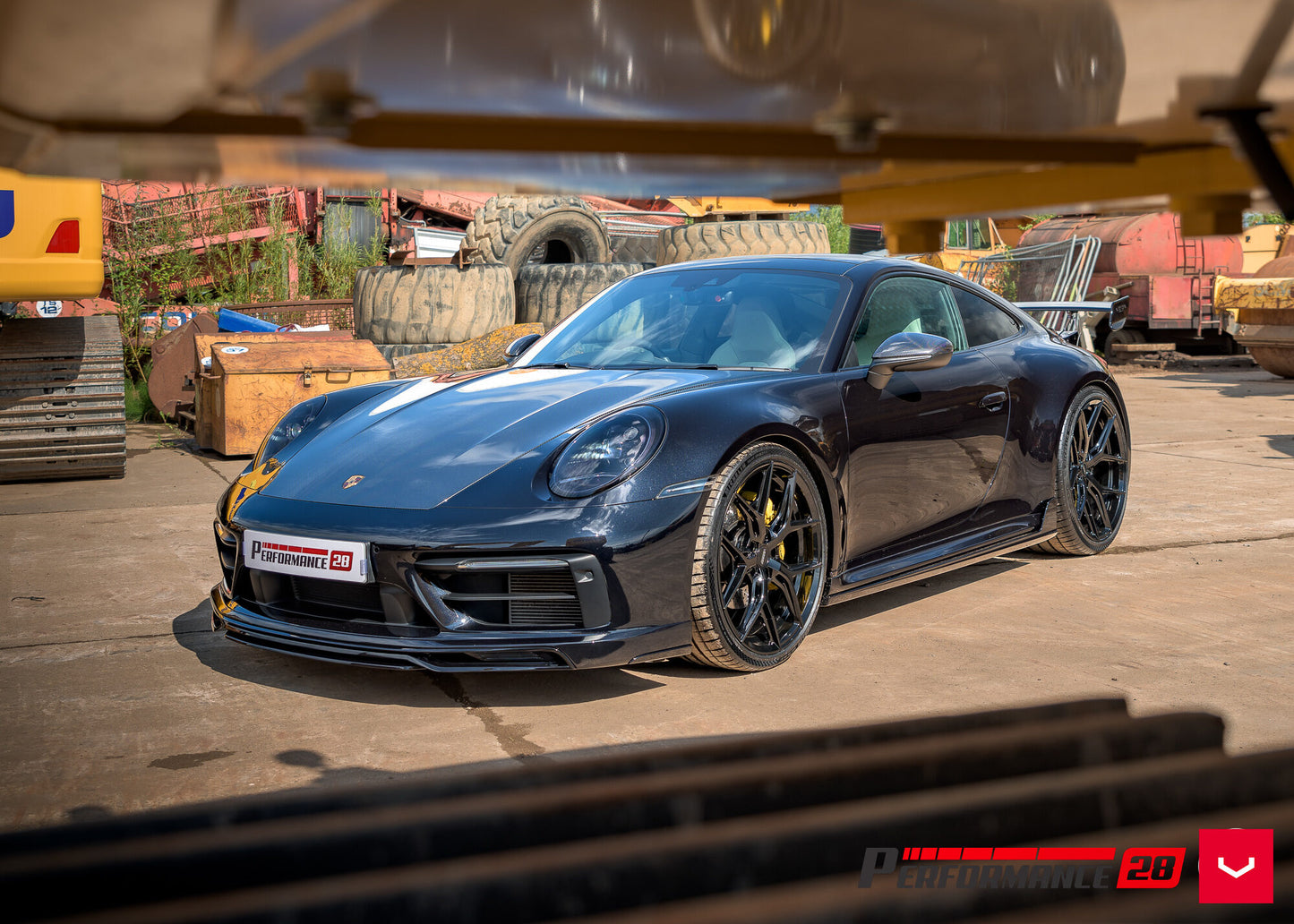 Vossen HF-5 Wheel Set for Porsche 911 - 21 Inch - Gloss Black