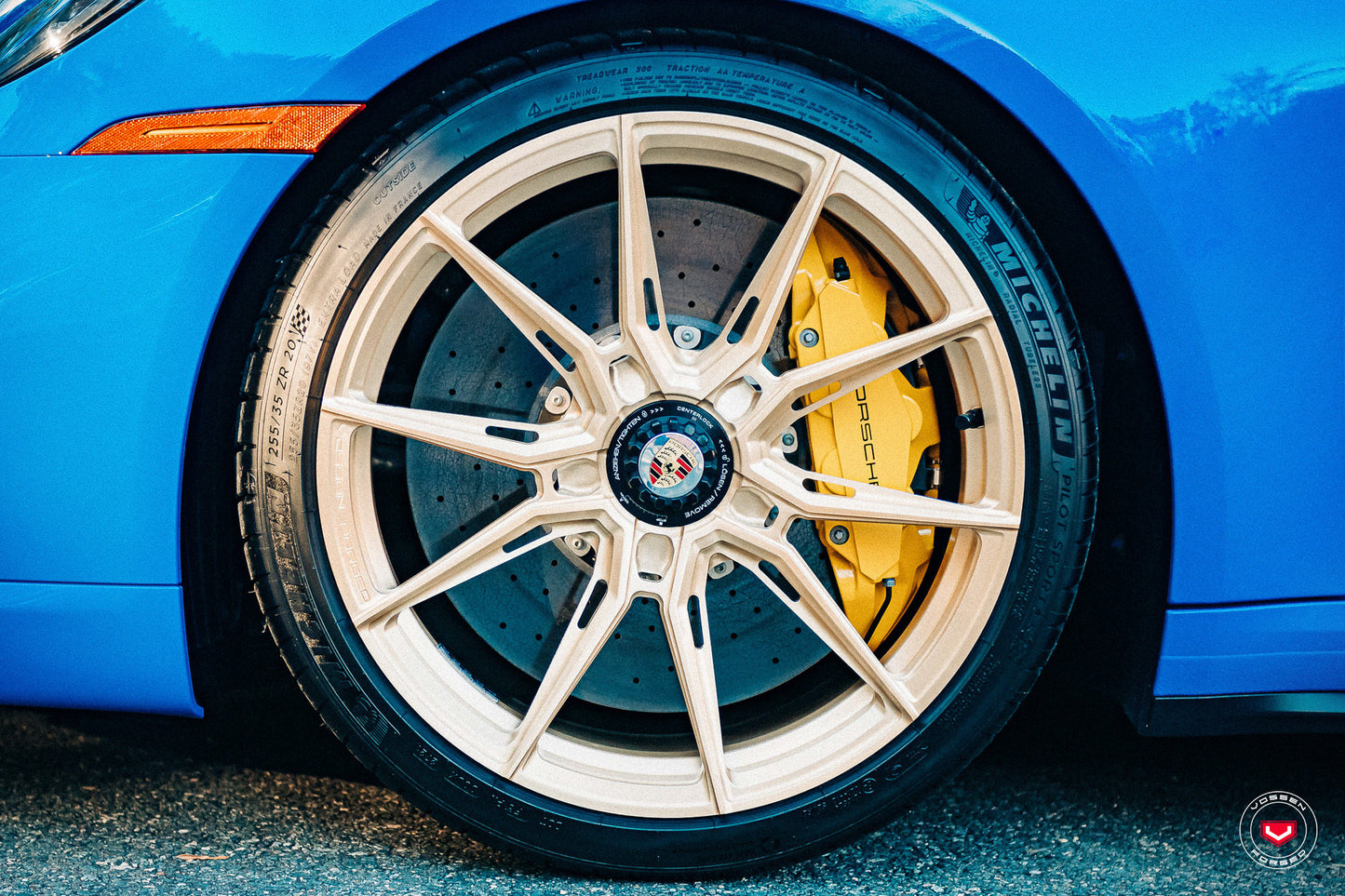 Vossen EVO-2R Wheel Set for Porsche 911 - 20 Inch - Patina Gold