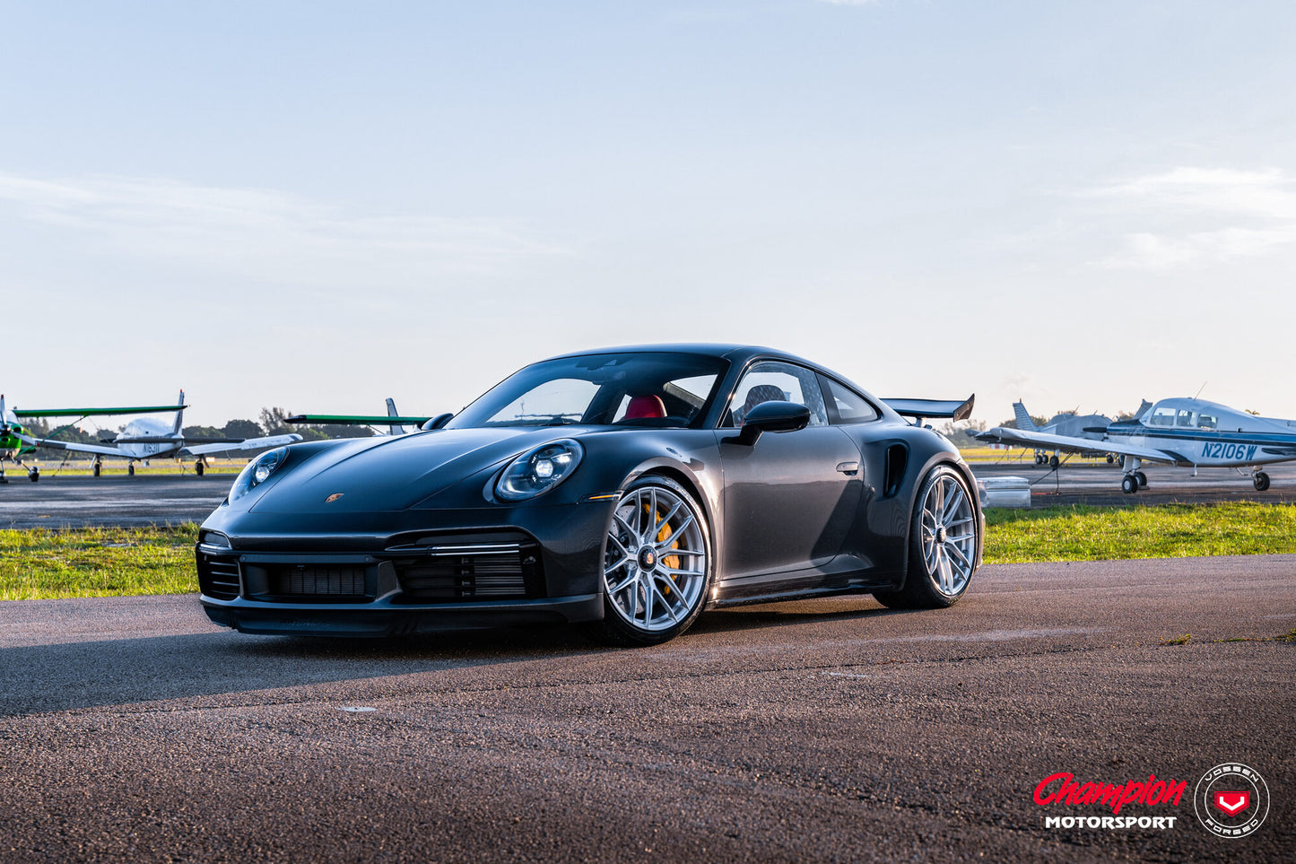 Vossen RS19 Wheel Set for Porsche 911 - 20 Inch - Gloss Clear brushed