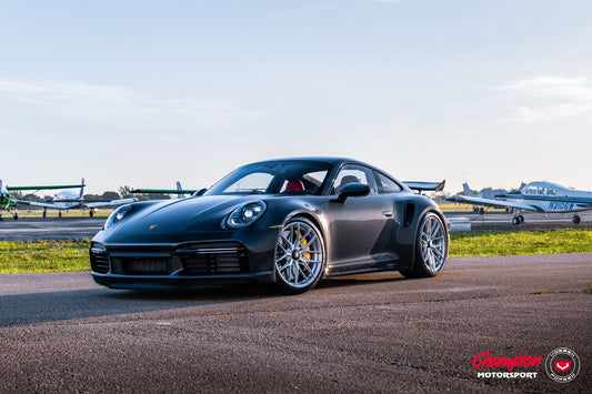 Vossen RS19 Wheel Set for Porsche 911 - 20 Inch - Gloss Clear brushed