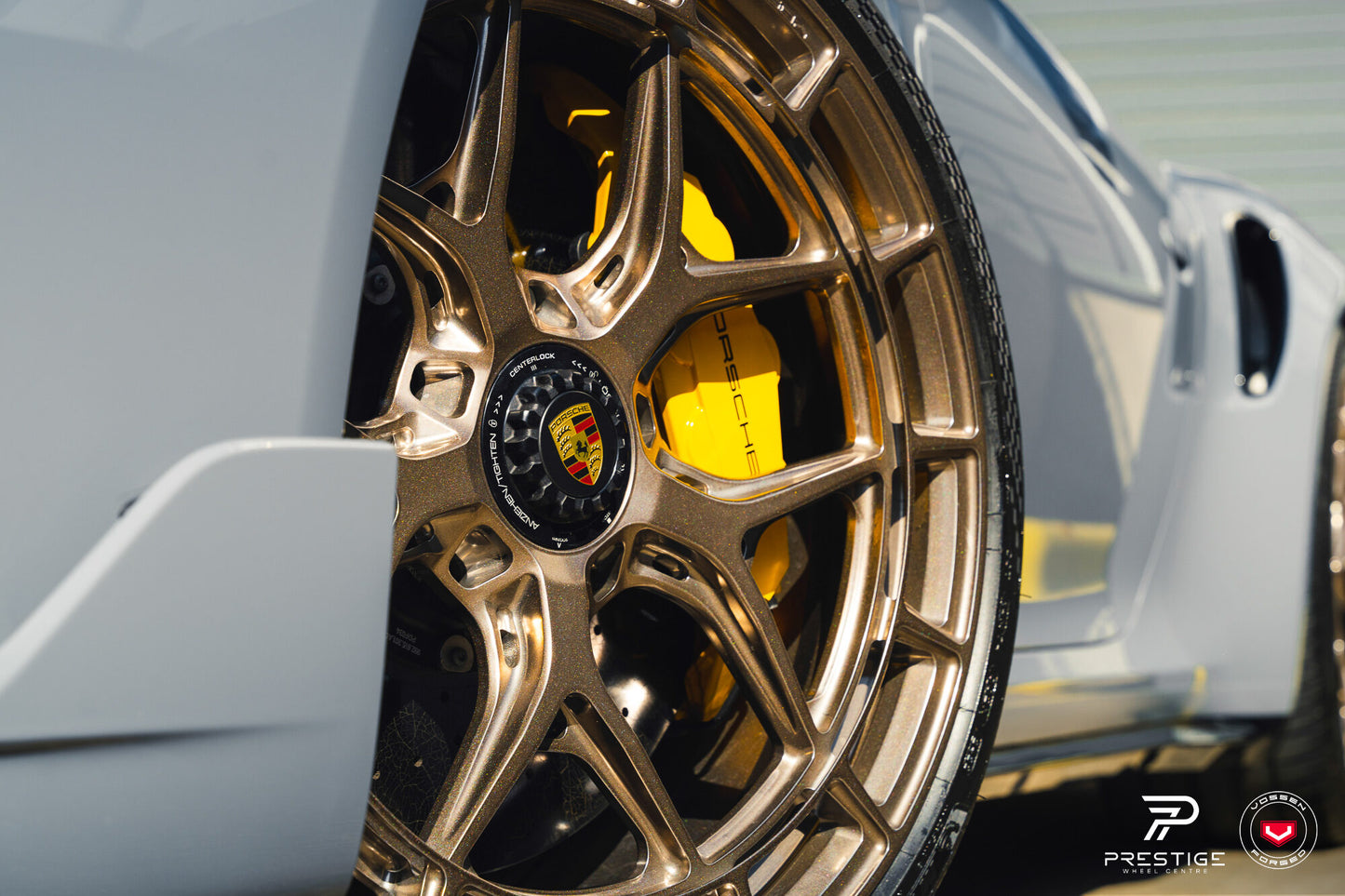 Vossen LC3-01 Wheel Set for Porsche 911 - 21 Inch - Platinum