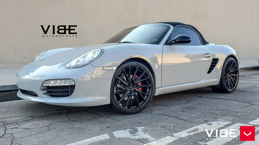 Vossen HF-4T Wheel Set for Porsche 718 Boxster/Cayman - 20 Inch - Gloss Black