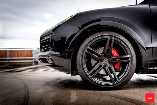 Vossen HF-1 Wheel Set for Porsche Cayenne - 22 Inch - Satin Black