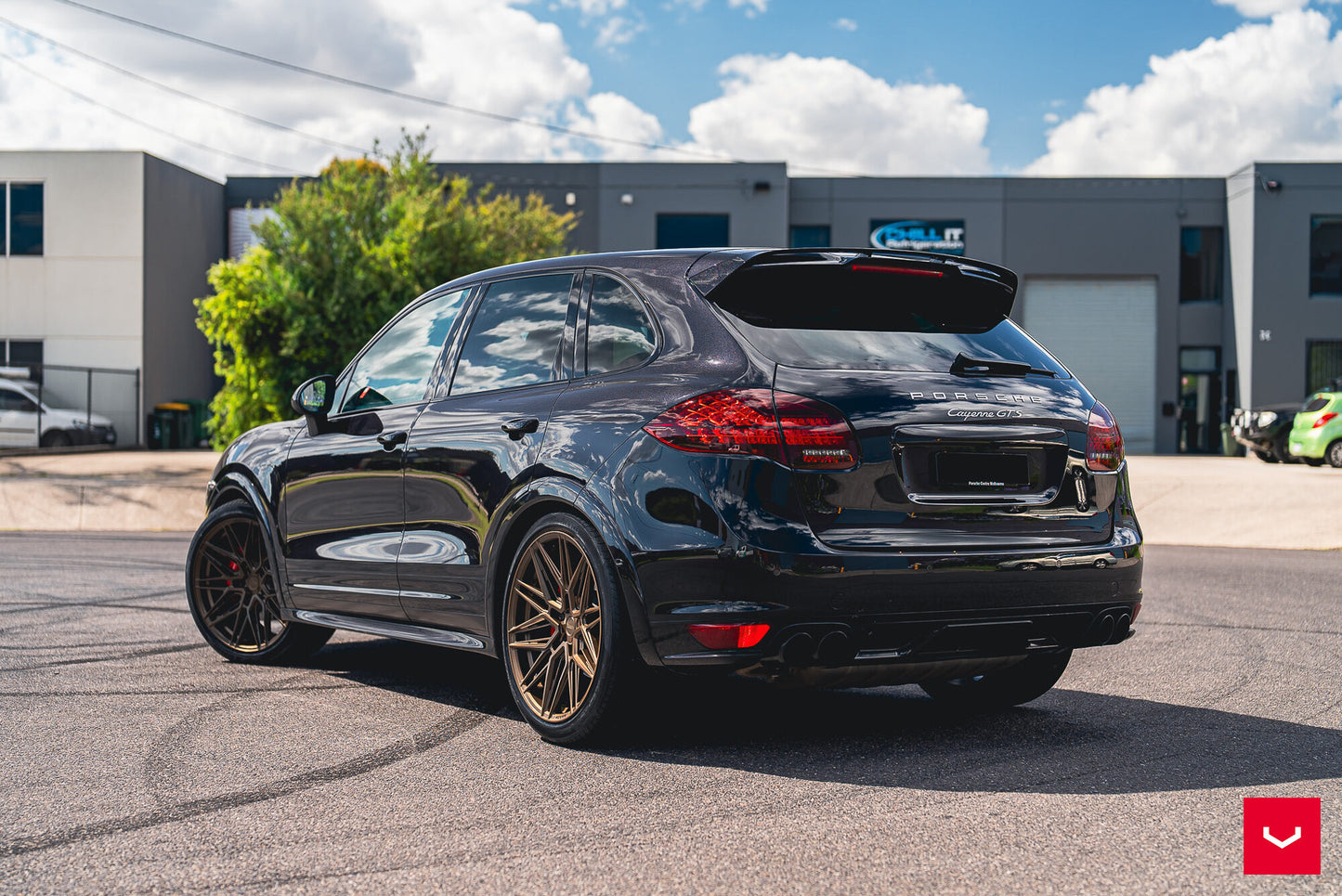 Vossen HF-7 Wheel Set for Porsche Cayenne - 22 Inch - Satin Bronze