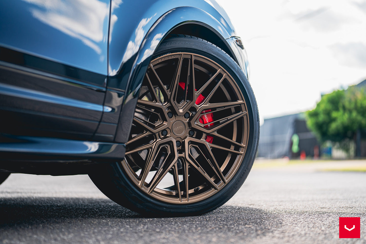 Vossen HF-7 Wheel Set for Porsche Cayenne - 22 Inch - Satin Bronze