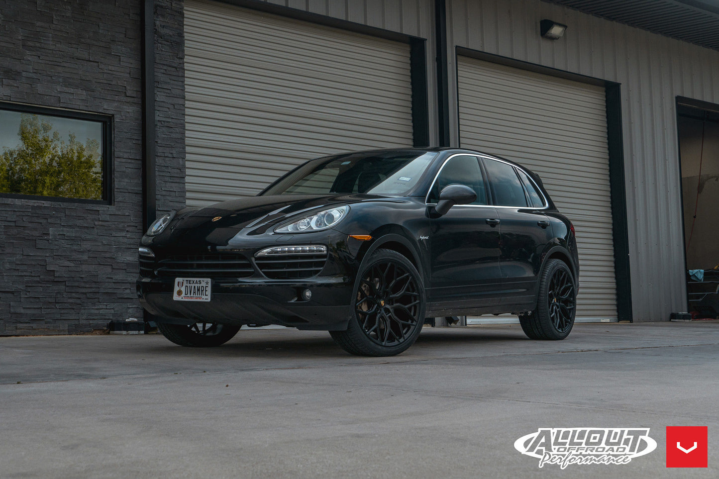 Vossen HF-2 Wheel Set for Porsche Cayenne - 22 Inch - Satin Black
