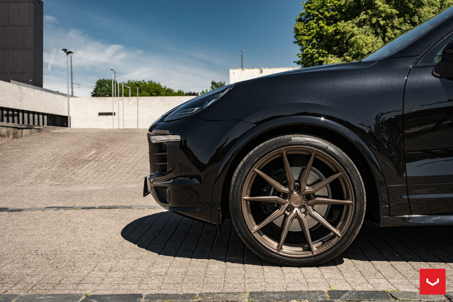 Vossen HF-3 Wheel Set for Porsche Cayenne - 22 Inch - Satin Bronze