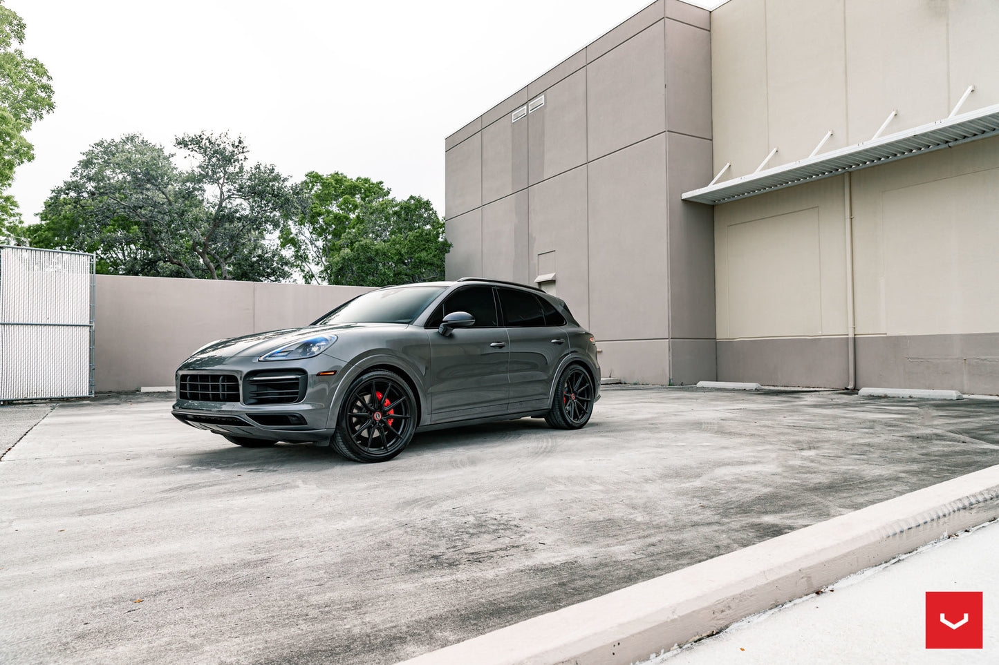 Vossen HF-3 Wheel Set for Porsche Cayenne - 22 Inch - Satin Black