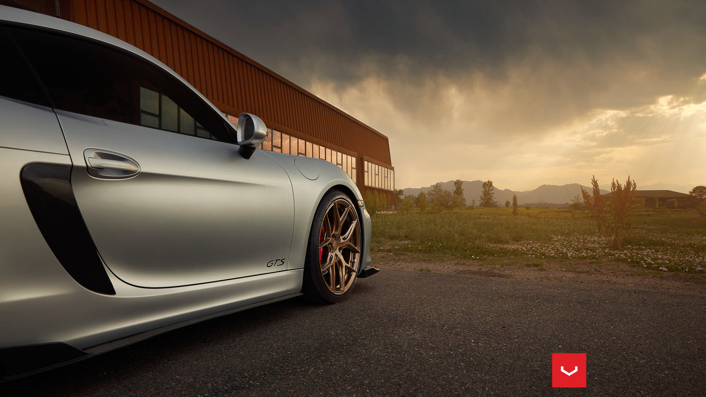 Vossen HF-5 Wheel Set for Porsche 718 Boxster/Cayman - 20 Inch - Gloss Bronze