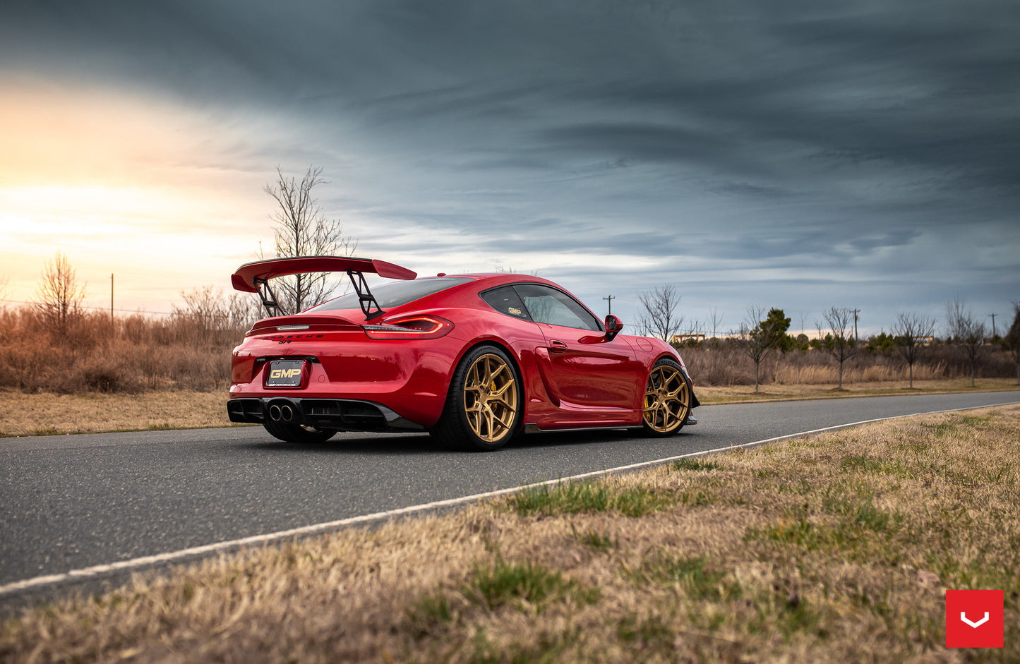 Vossen HF-5 Wheel Set for Porsche 718 Boxster/Cayman - 20 Inch - Gloss Gold (discontinued)
