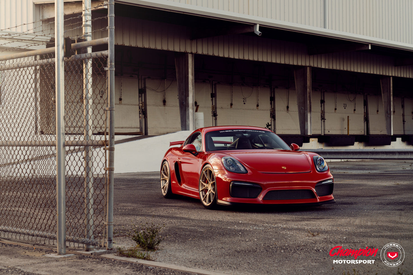 Vossen RS74 Wheel Set for Porsche 718 Boxster/Cayman - 20 Inch - Patina Gold brushed