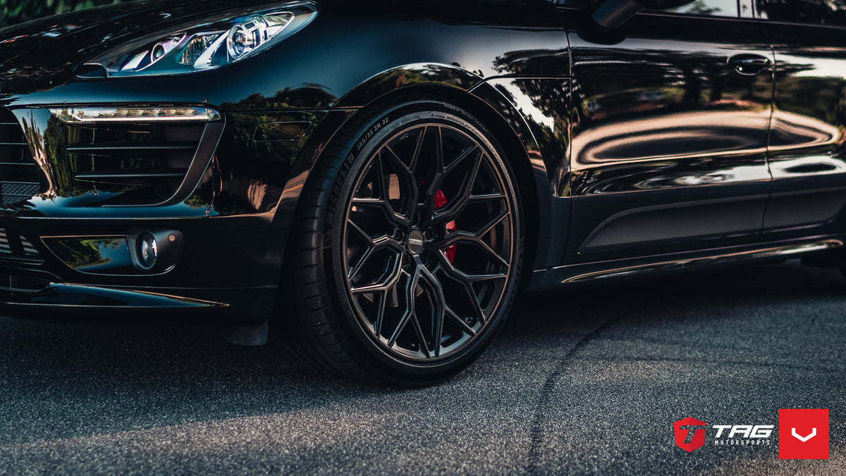 Vossen HF-2 Wheel Set for Porsche Macan - 22 Inch - Satin Black