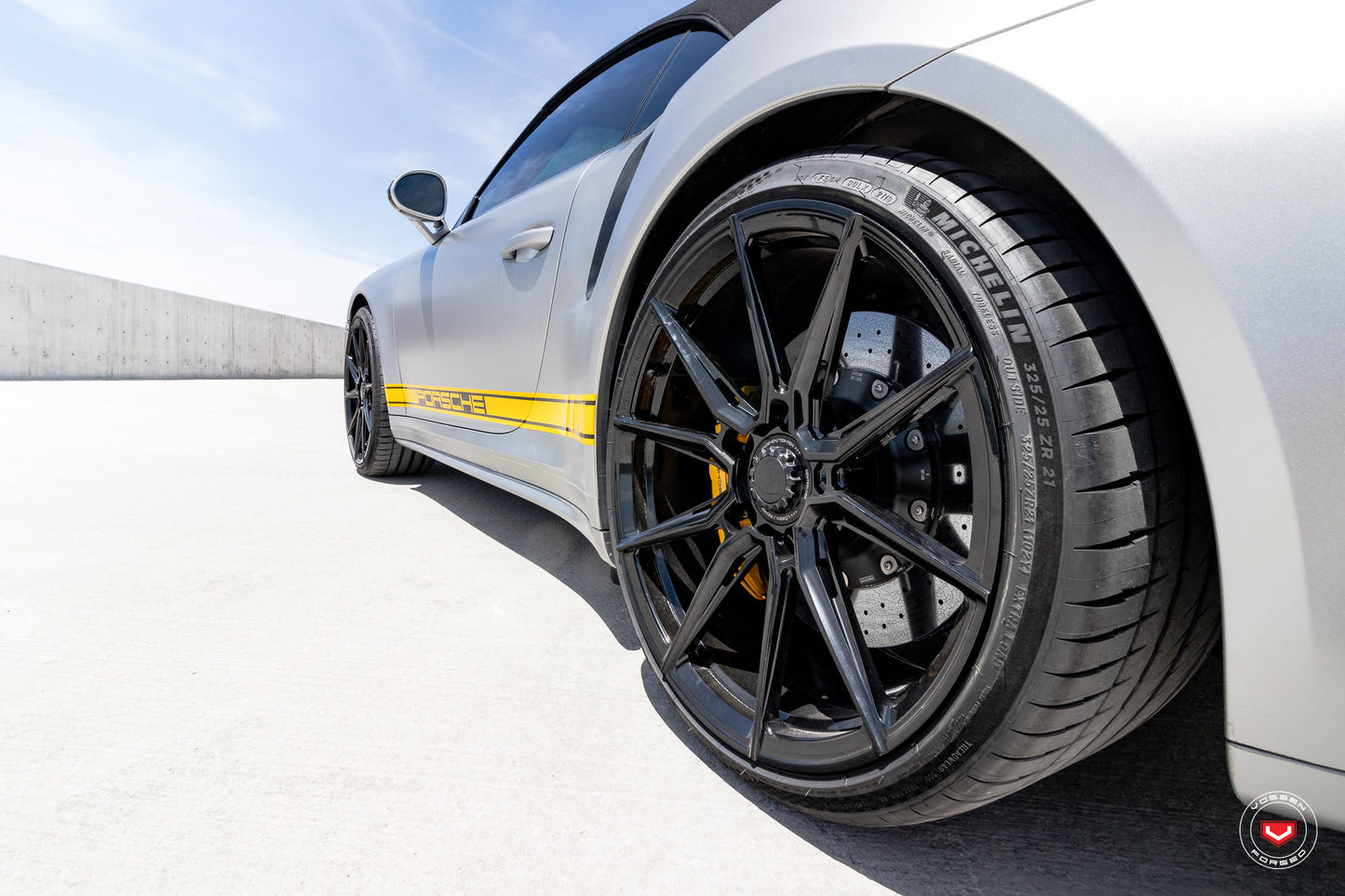 Vossen EVO-2R Wheel Set for Porsche 911 - 21 Inch - Gloss Black