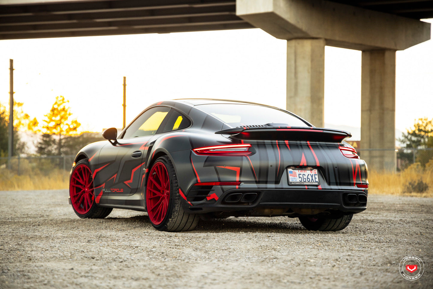 Vossen M-X4T Wheel Set for Porsche 911 - 20 Inch - Scarlet Red
