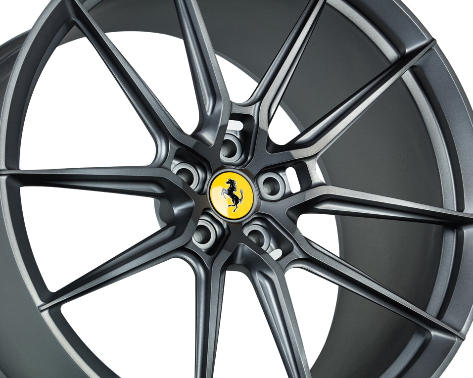 Vossen NF9 Wheel Set for Ferrari F8 - 21 Inch - Dark Smoke