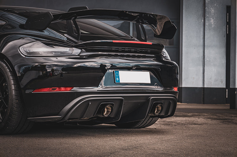 Capristo Porsche 718 GT4RS - Valved Muffler + Slanted Wicrom Tips (for PSE)