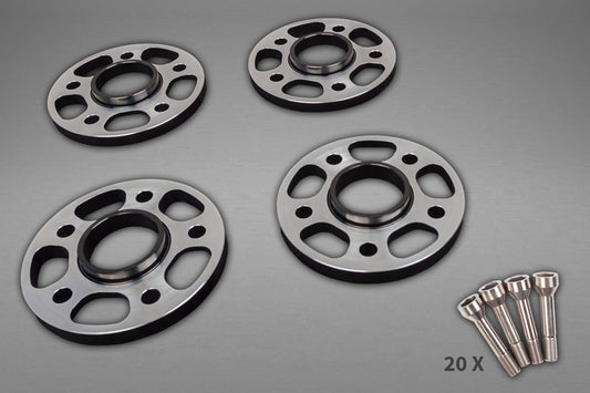 Capristo Ferrari 488/F8/SF90 - Wheel Spacers 11mm Front / 17mm Rear (Circle Shape) with Titanium Wheel Bolts