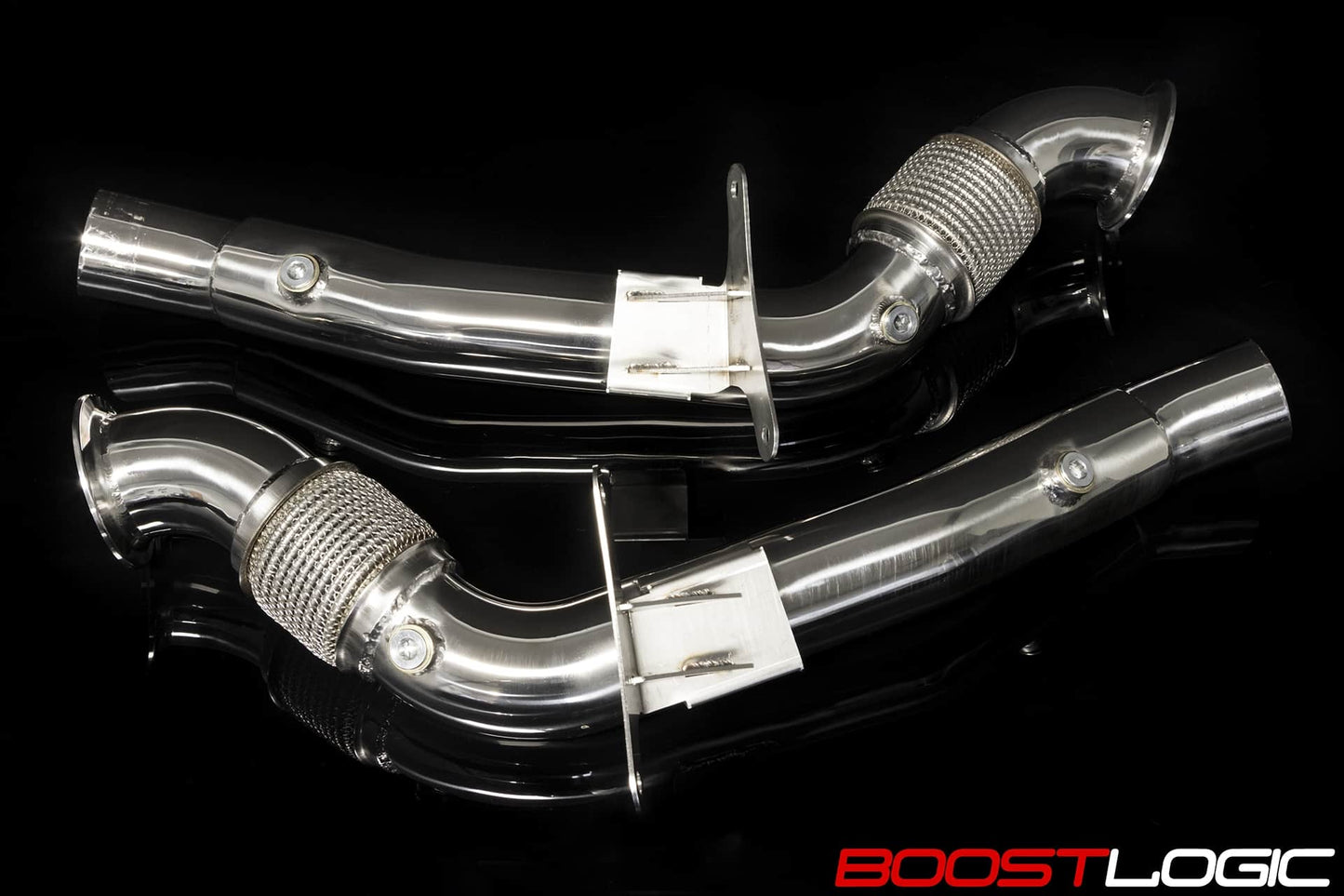 Boost Logic Ferrari 488 Stainless Downpipes